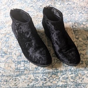 Black Velvet Booties